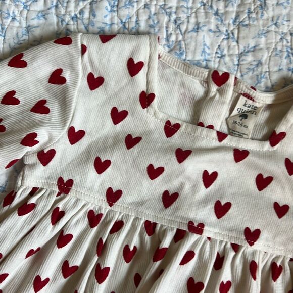 Kate quinn organics ribbed heart dress/bloomer set - Picture 5 of 8